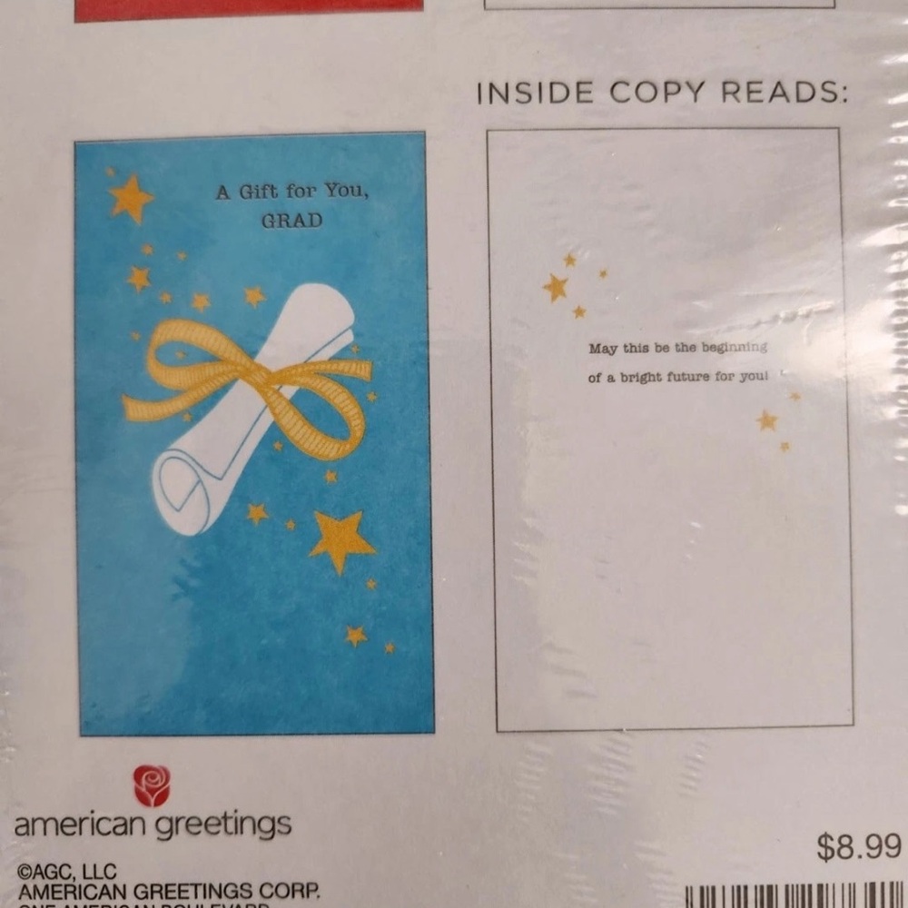 American Greetings Graduation Card Money Holders 10 Gift Card Holder - Picture 4 of 4